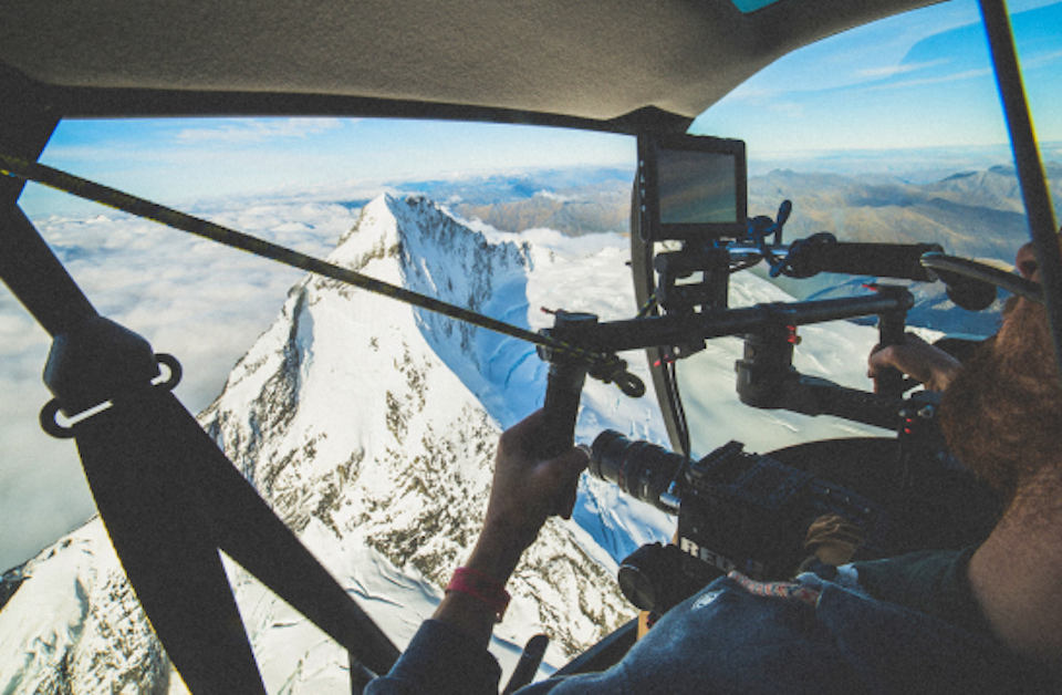 Man with drone device